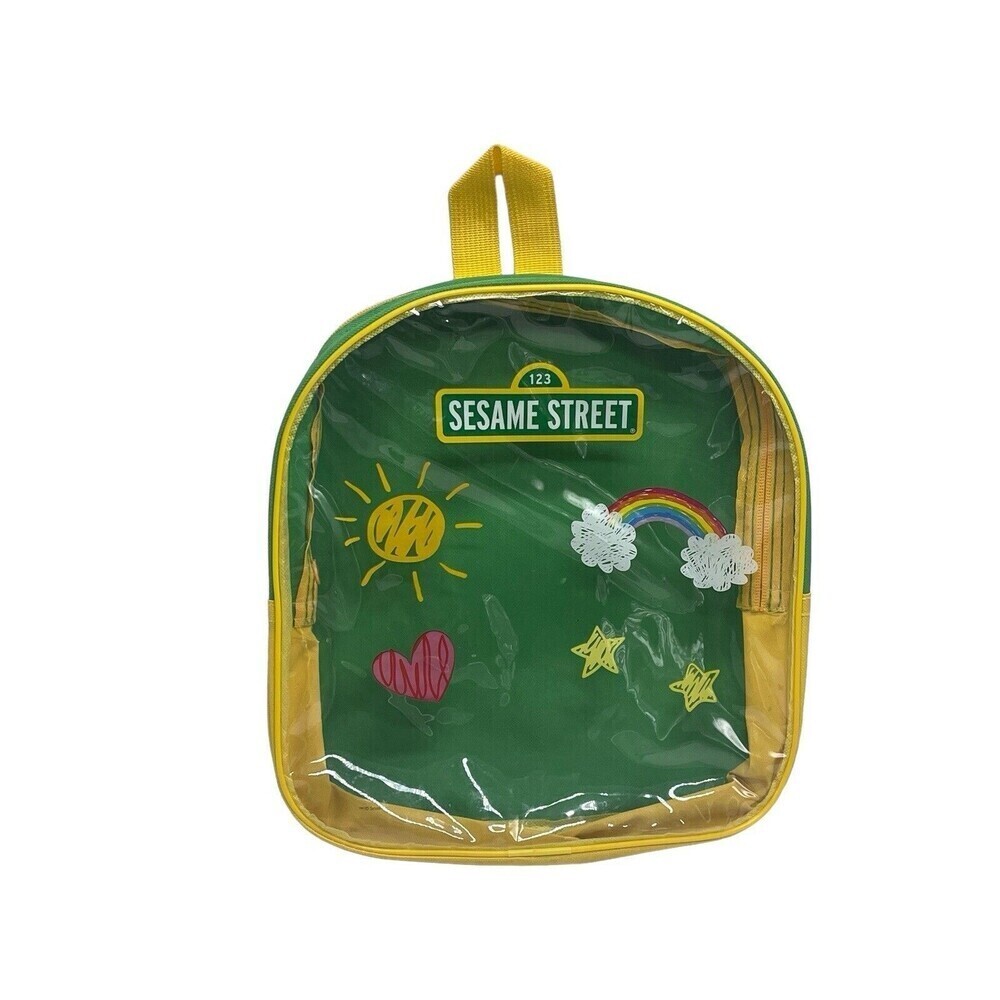 Vintage Sesame Street Mini Backpack Clear 13” ULTRA RARE